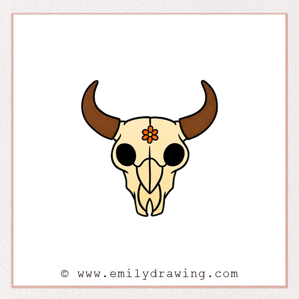 Preview of Bull Skull drawing